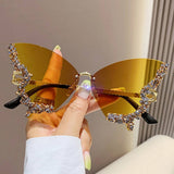 Vintage Rhinestone Butterfly Sunglasses_Cwasg0205
