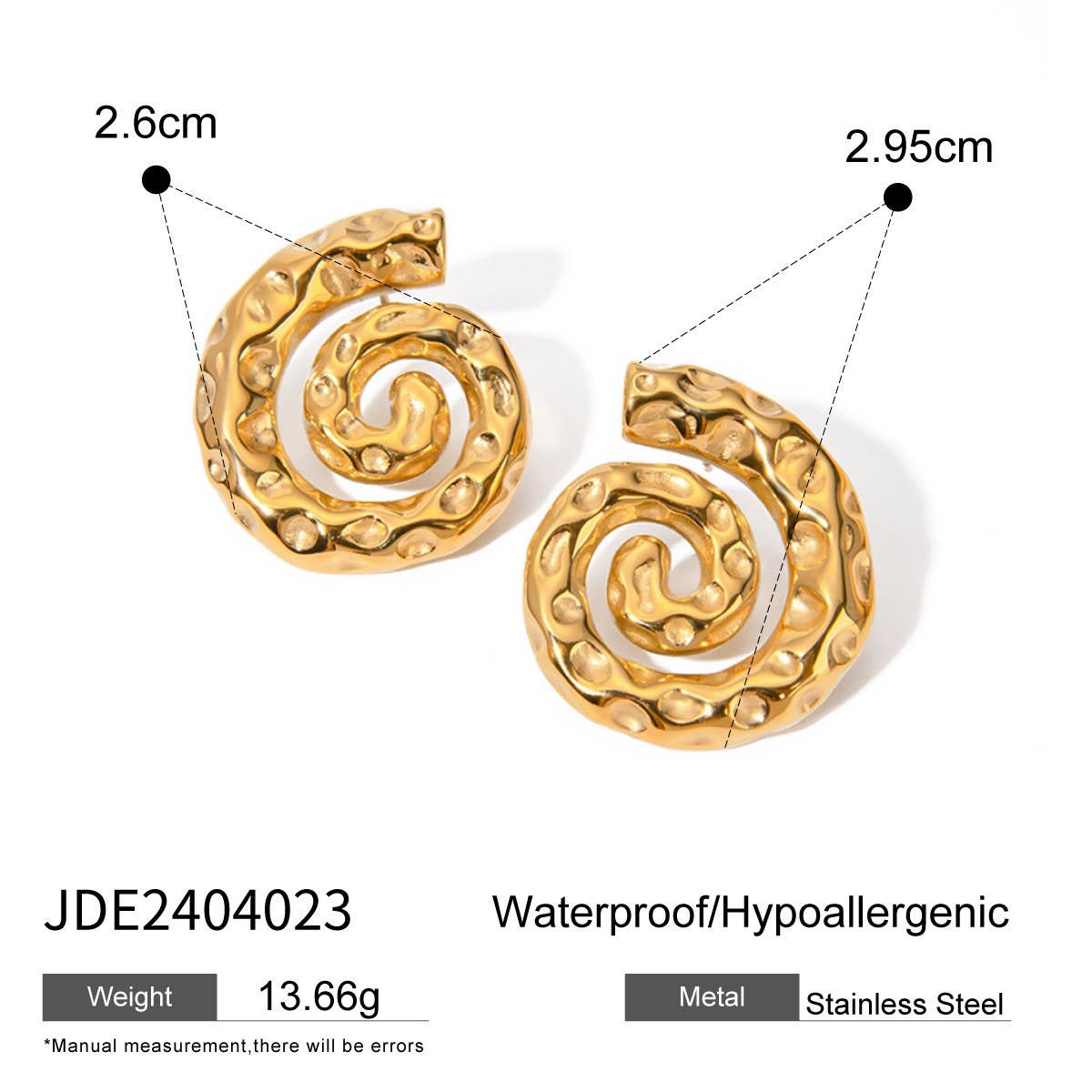 SIMPLE AND STYLISH 18K GOLD SPIRAL EARRINGS_CWASC1661