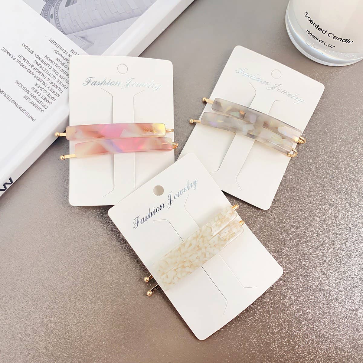 ACETATE SIDE BANG CLIP FRENCH MINIMALIST HAIR PIN_CWAHA2087