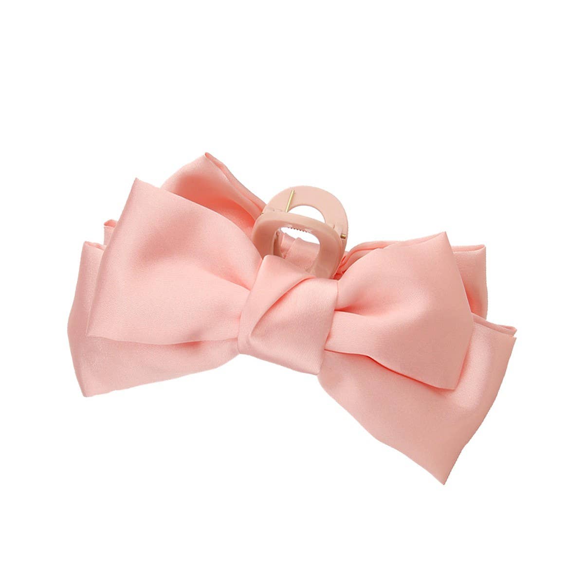 Cwaha07430_Large Bow Fabric Hair Claw Clip For Women