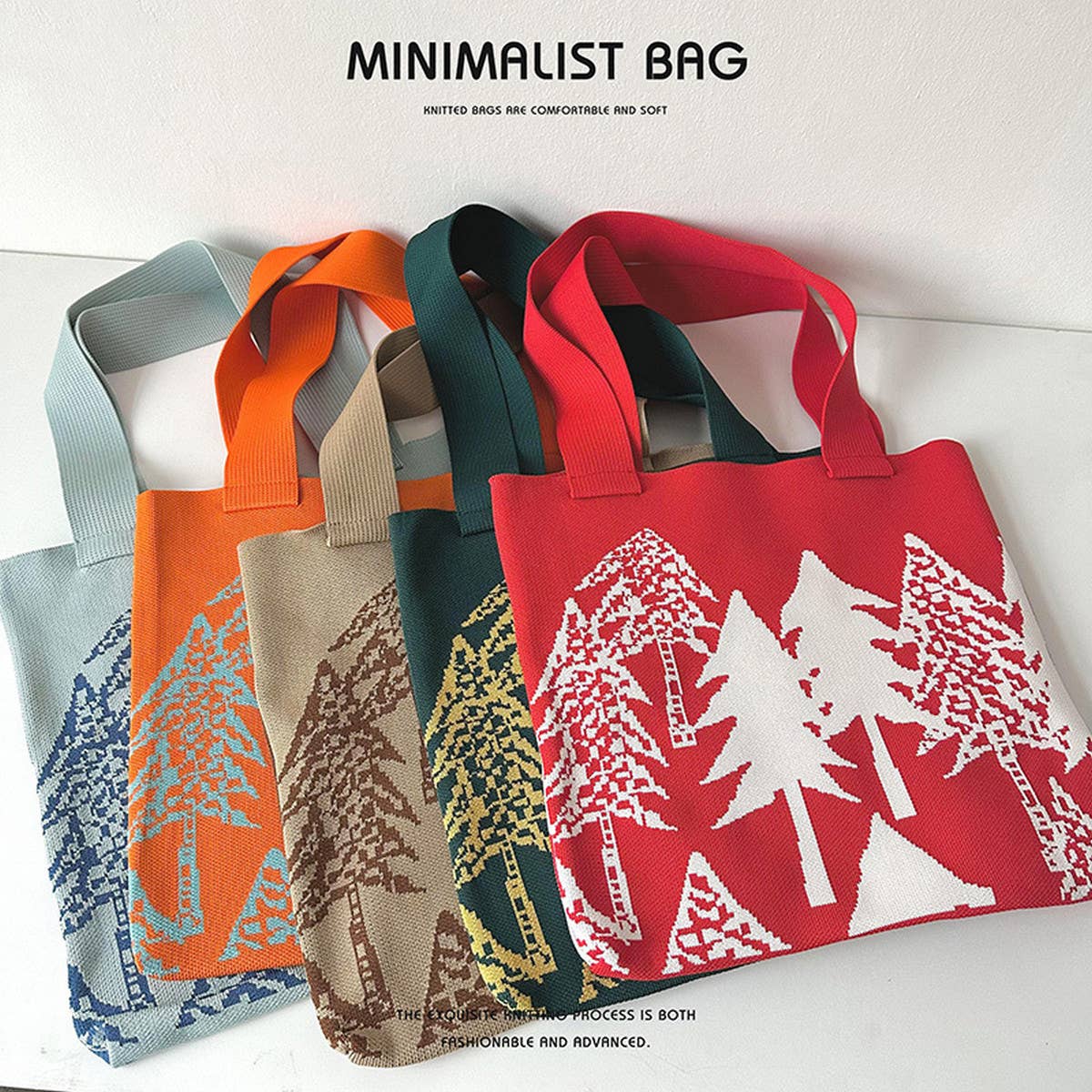 Women Fashionable Knitted Shoulder Bag Handbag_Cwab1512