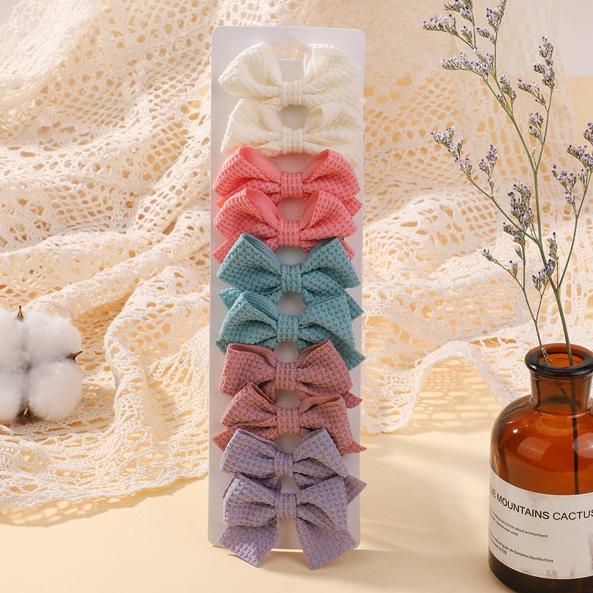 1 6 HANDMADE FABRIC BOW CLIPS FOR GIRLS_CWAHA6756