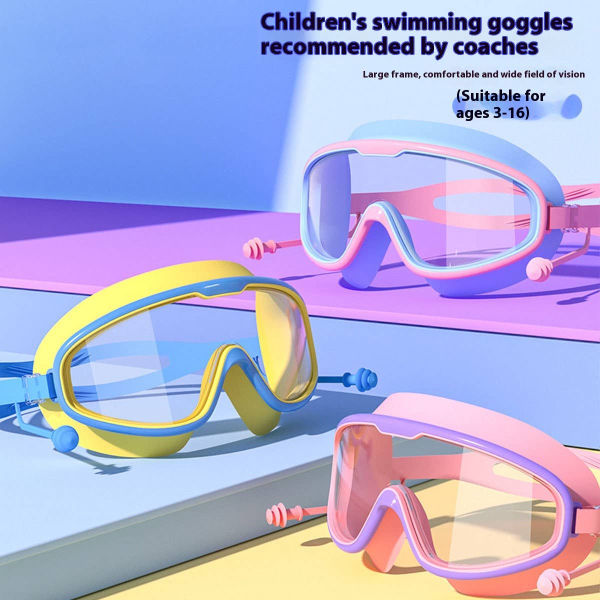 KIDS ANTI FOG HD SWIM GOGGLES FOR BOYS GIRLS_CWMM6625
