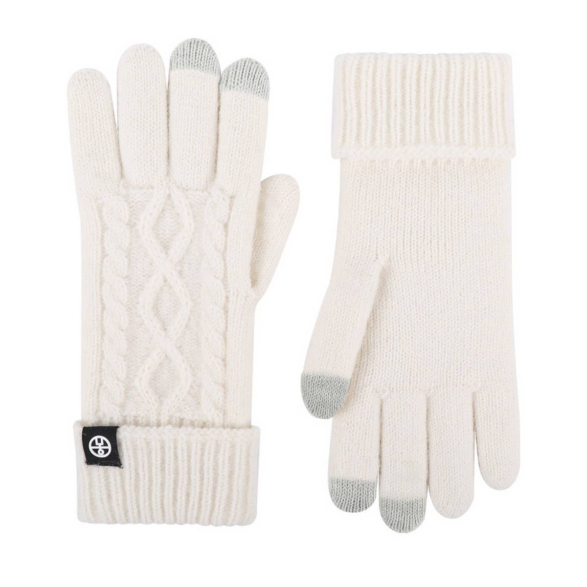 Winter Cycling Wool Twist Touch Screen Gloves_Cwag0391