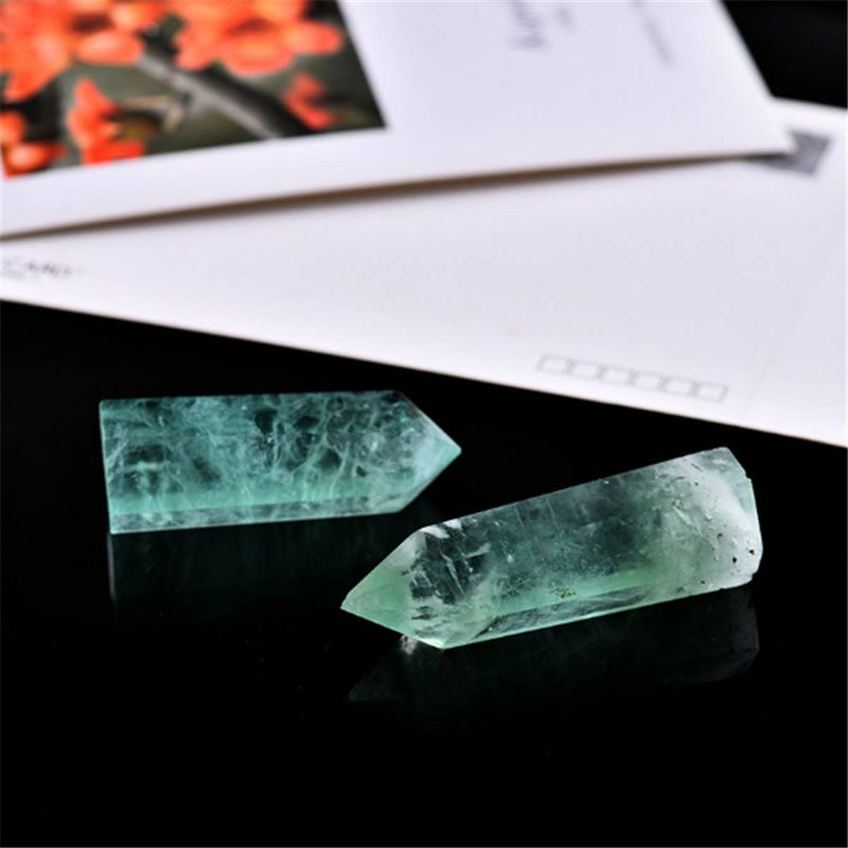 GREEN FLUORITE CRYSTAL POINT TOWER_CWMM8105