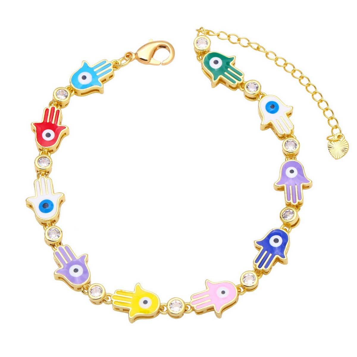FASHION BOHEMIAN COLORFUL OIL DROPPING BRACELET_CWAJE0890