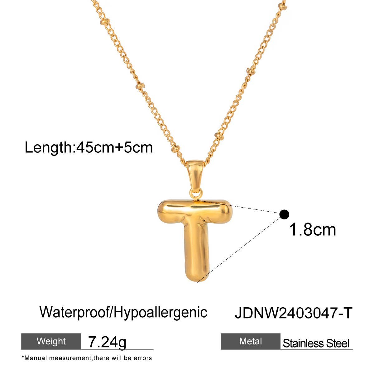 NICHE ALL MATCH TEMPERAMENT GLOSSY LETTER NECKLACE_CWAJE1893