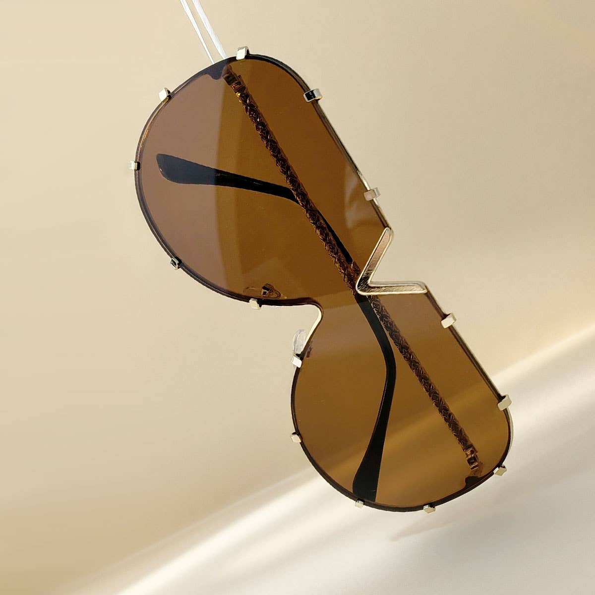METAL FRAME ONE PIECE LENSES SUNGLASSES_CWASG0370