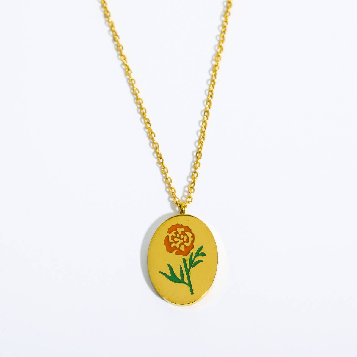 Vintage December Flower Clavicle Necklace_Cwmm3785