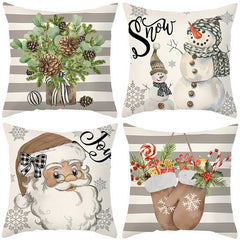 CHRISTMAS FESTIVE FLOWERS AND LEAVES PILLOWCASE_CWMM1393