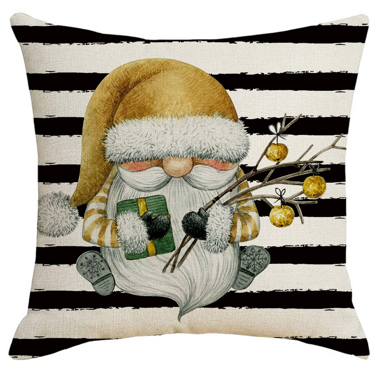 STRIPED CARTOON SANTA CLAUS PILLOWCASE_CWMM1396
