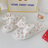 KLEIN BLUE SMILEY BEAR BOW SLIPPERS FOR WOMEN_CWMM2982