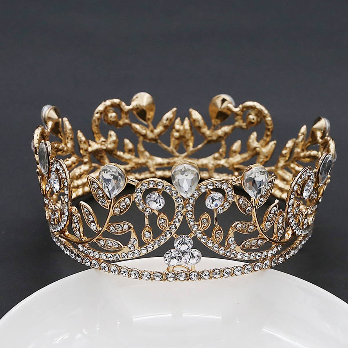 BRIDAL WEDDING CRYSTAL TIARAS HANDMADE CROWN_CWMM2027