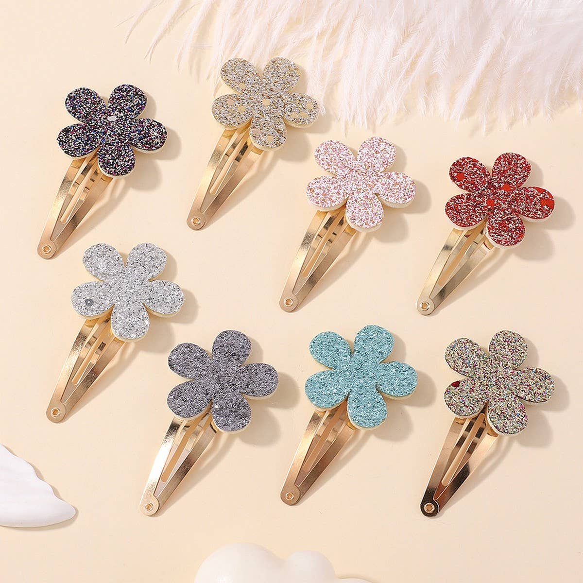 GLITTER FLOWER BB CLIP FOR KIDS BABY HAIRPIN_CWAHA6709