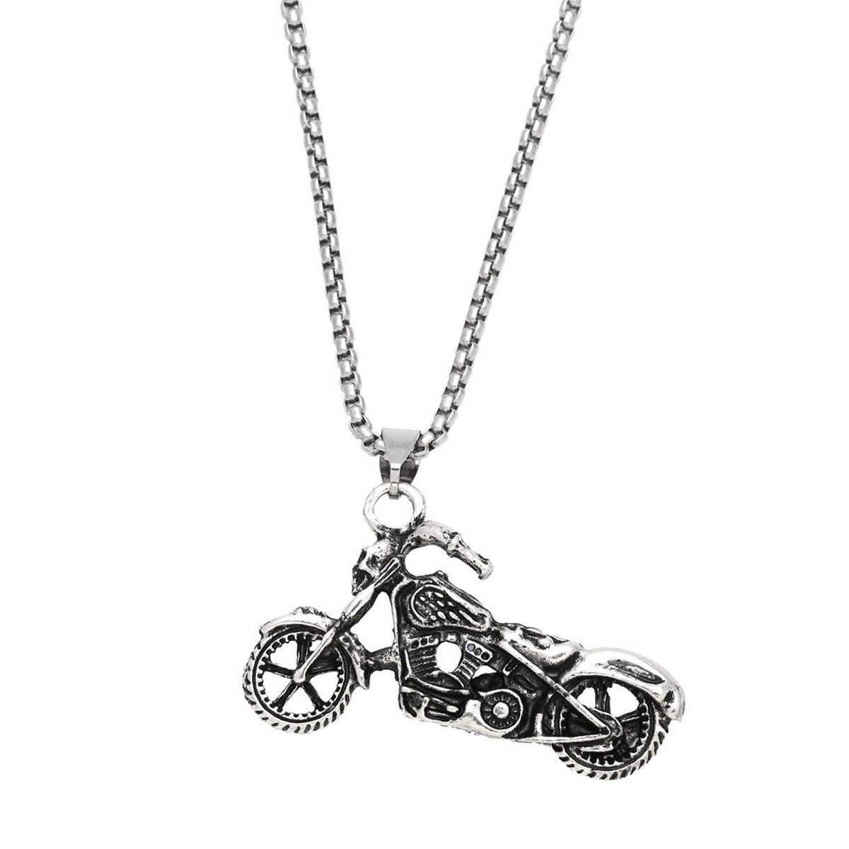 HIP HOP MOTORCYCLE PENDANT NECKLACE_CWAJE0970