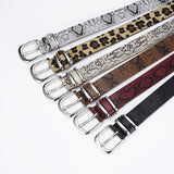 2024 NEW WOMEN RETRO SNAKE PRINT PIN BUCKLE BELT_CWABE0356