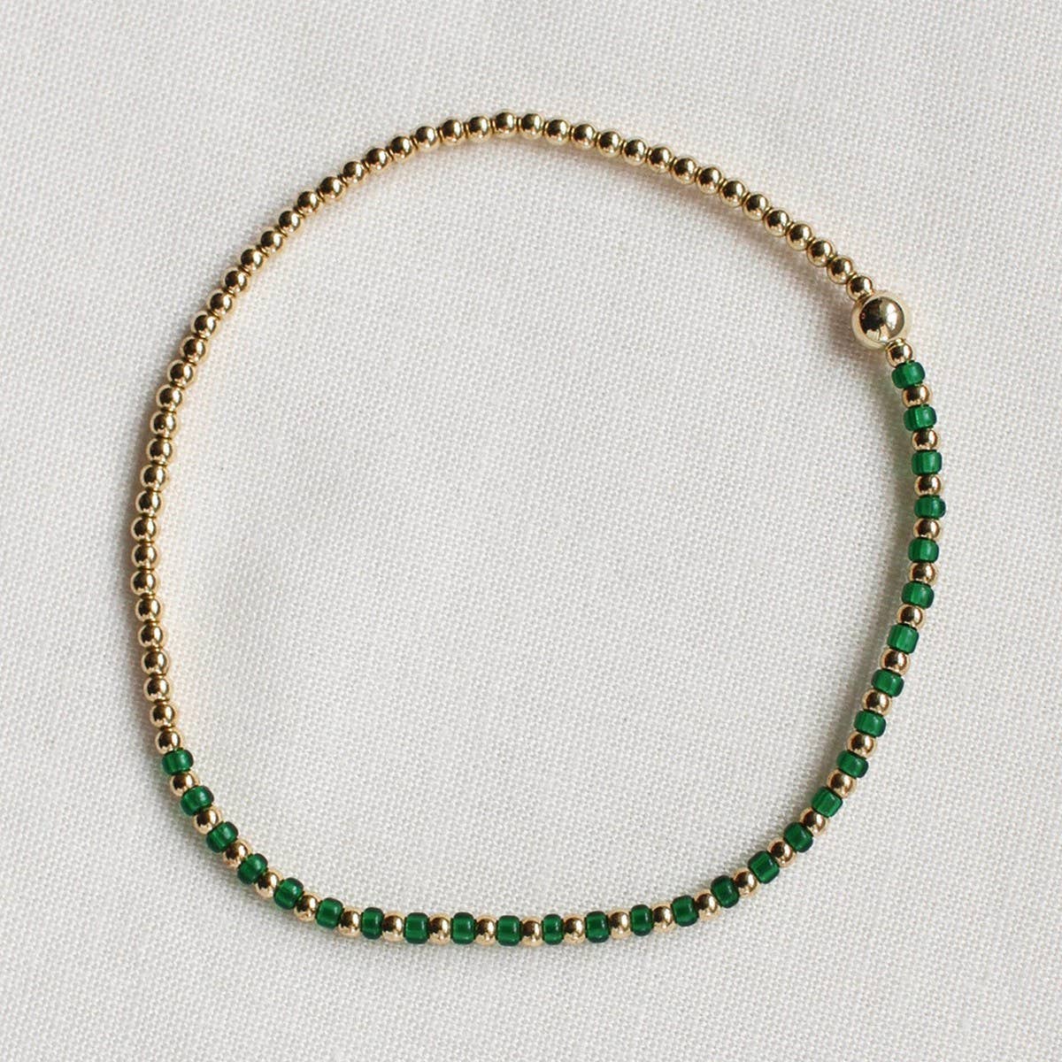 BOHEMIAN STYLE STACKING GOLD ANDCOPPER BEADBRACELET_CWMM3876