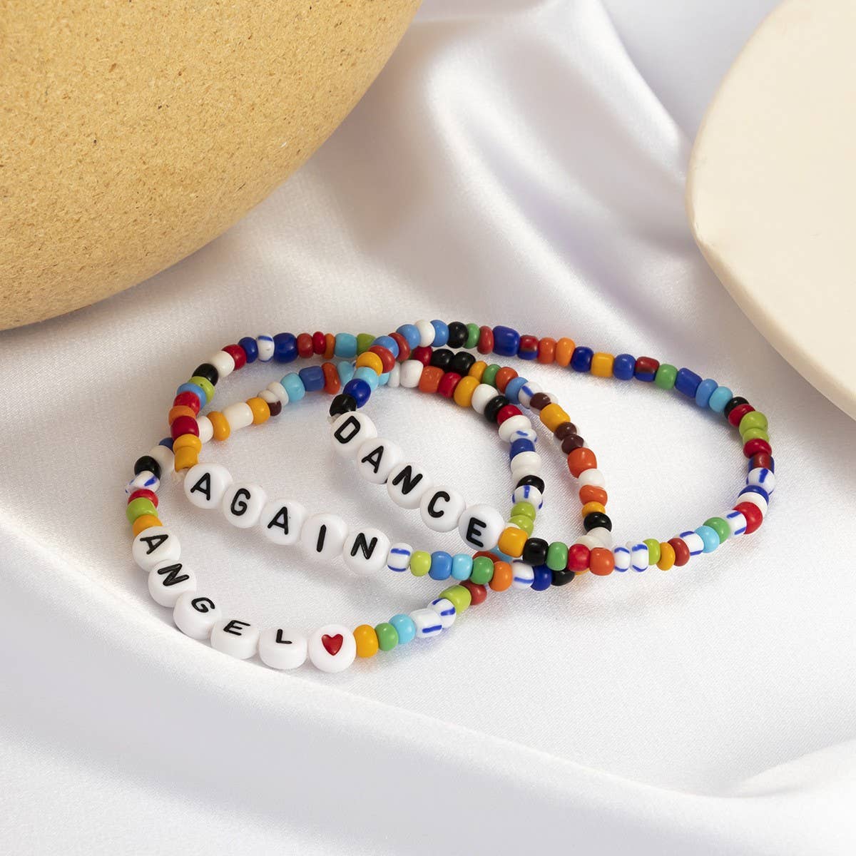 LETTER MIXED COLOR MACARON BEADED BRACELET_CWAJE1498