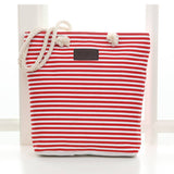 Canvas Striped Shoulder Bag Tote Bag_Cwab1711