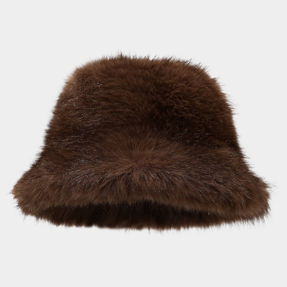 Two Tone Fuzzy Bucket Hat Women Winter_Cwah04648