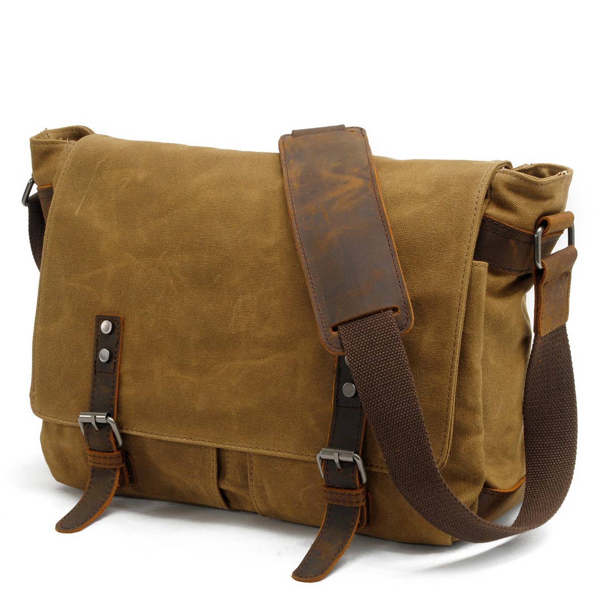 MENS VINTAGE CANVAS MESSENGER LAPTOP BAG_CWAB5556
