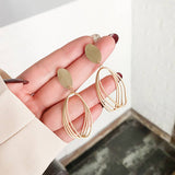 FASHIONABLE MATTE GOLD HOLLOW EARRINGS_CWAJE1630