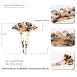 ACETATE HAIRPIN LEOPARD PRINT SMALL FLORAL HAIRPIN_CWAHA4232