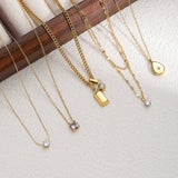 FASHIONABLE ZIRCON MULTI LAYERED NECKLACE_CWMM3588