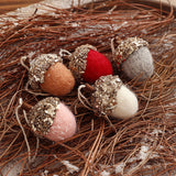 FELT PINECONE ACORN CHRISTMAS TREE ORNAMENT_CWMM9742