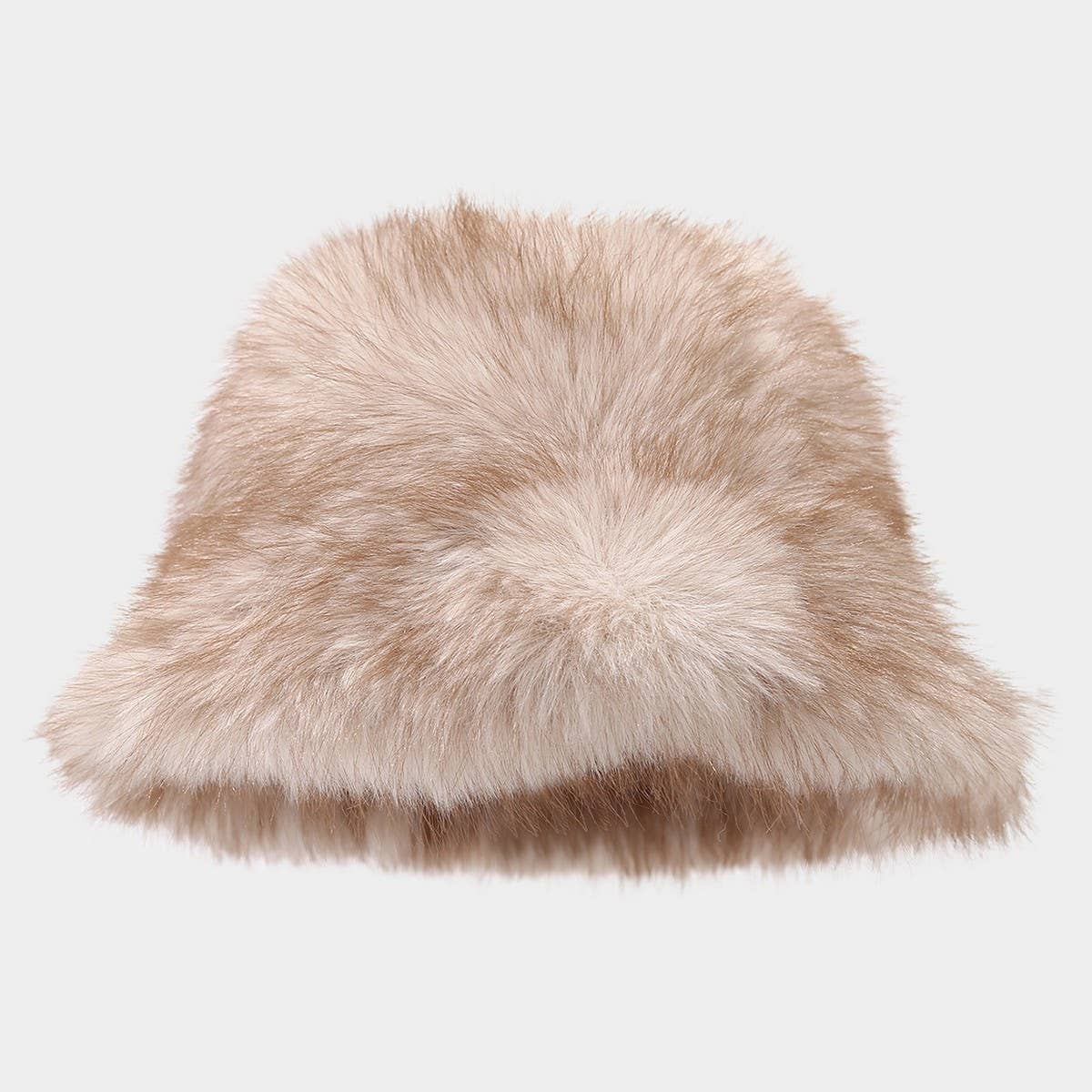Two Tone Fuzzy Bucket Hat Women Winter_Cwah04648