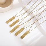 Zodiac Tag Necklace Stainless Ste Vintage Style_Cwmm8868