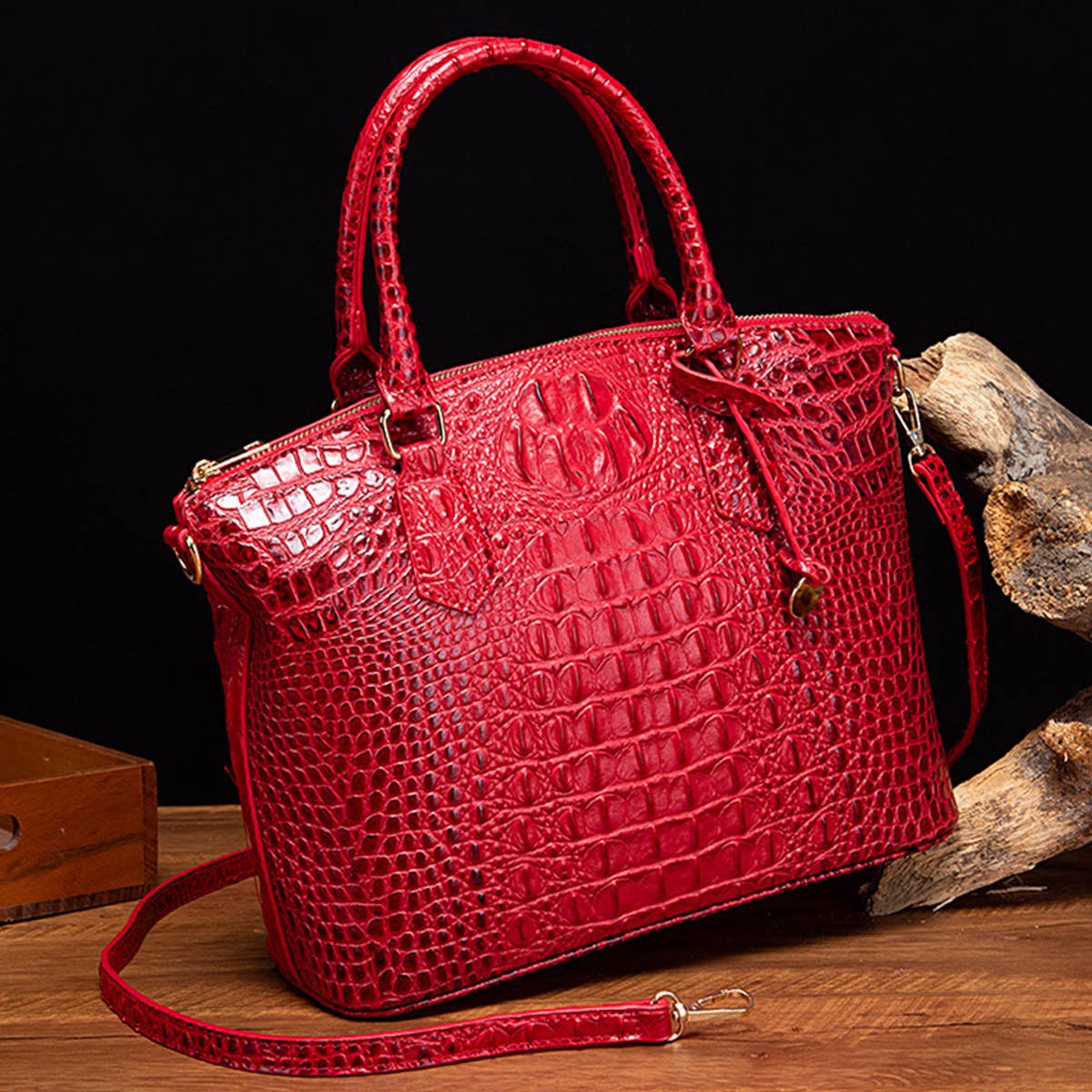 CROCODILE PATTERN HANDBAG SHOULDER BAG_CWAB0571