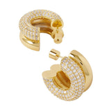 ELEGANT DOUBLE HOOP C SHAPED ZIRCON STUD EARRINGS_CWAJE5065