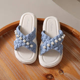 SUMMER BEACH SHOES PEARL CHAIN SANDALS_CWSHS0672