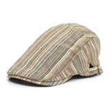 Versatile Striped Travel Forward Cap Beret_Cwab2915