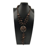 BOHEMIAN COCONUT WOOD BEAD LONG NECKLACE_CWMM4552