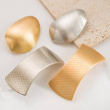 MINIMALIST METAL OVAL GEOMETRIC SPRING HAIR CLIP_CWAHA6183