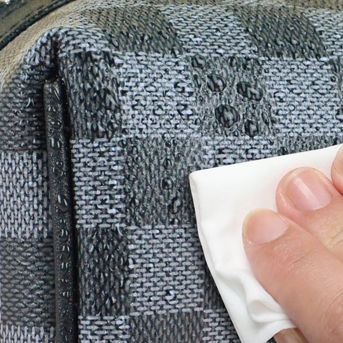 PORTABLE WATERPROOF CHESSBOARD PLAID COSMETIC BAG_CWAB1093