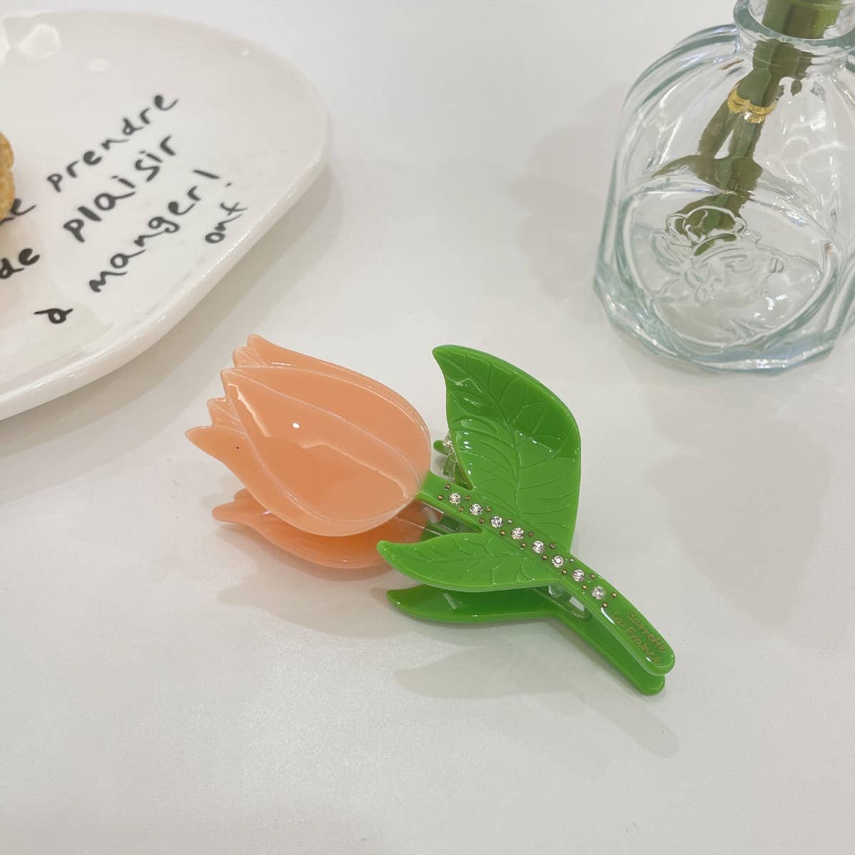 RHINESTONE FLOWER HAIR CLAW TULIP SUNFLOWER CLIP_CWAHA0966