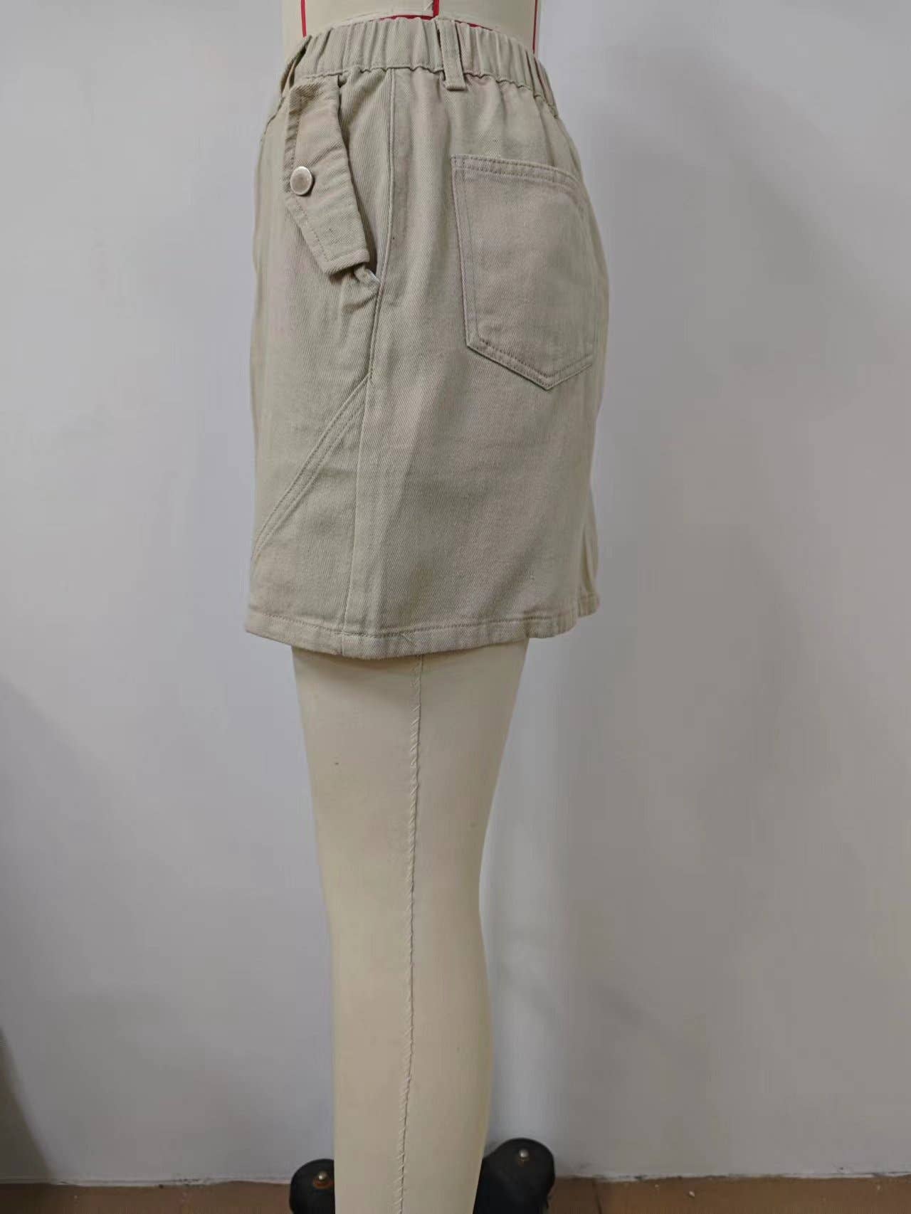 Trend-Washed Denim Skirt