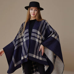 SOLID COLOR STRIPED WARM VERSATILE SHAWL SCARF_CWASC2162