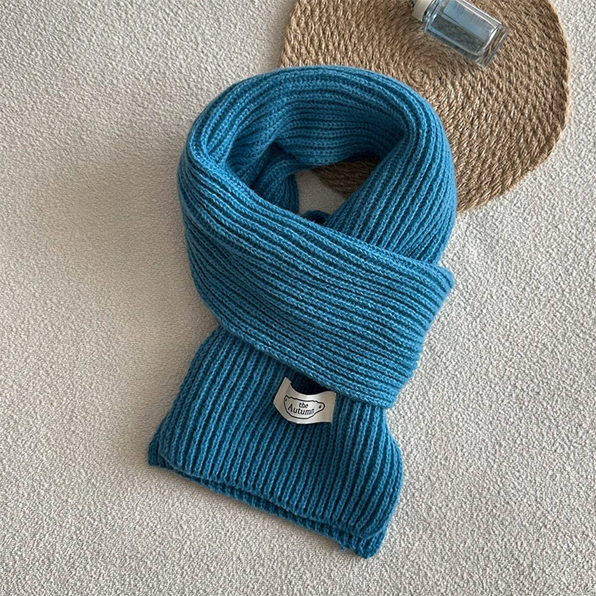 SOLID COLOR KNIT SCARF UNISEX WINTER ESSENTIAL_CWASC2280