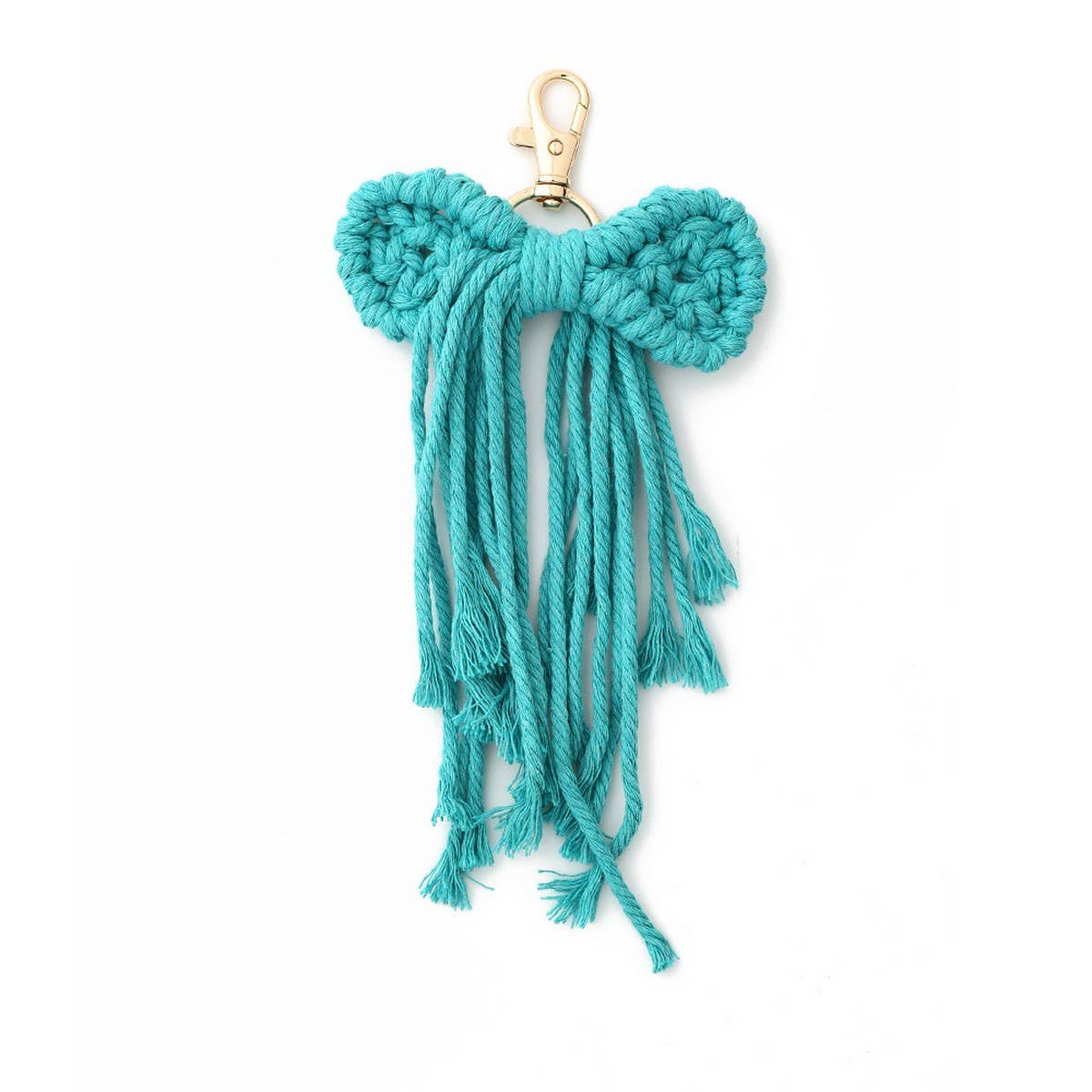 BOW TASSEL KEYCHAIN HANDCRAFTED WRIST STRAP_CWAB5073