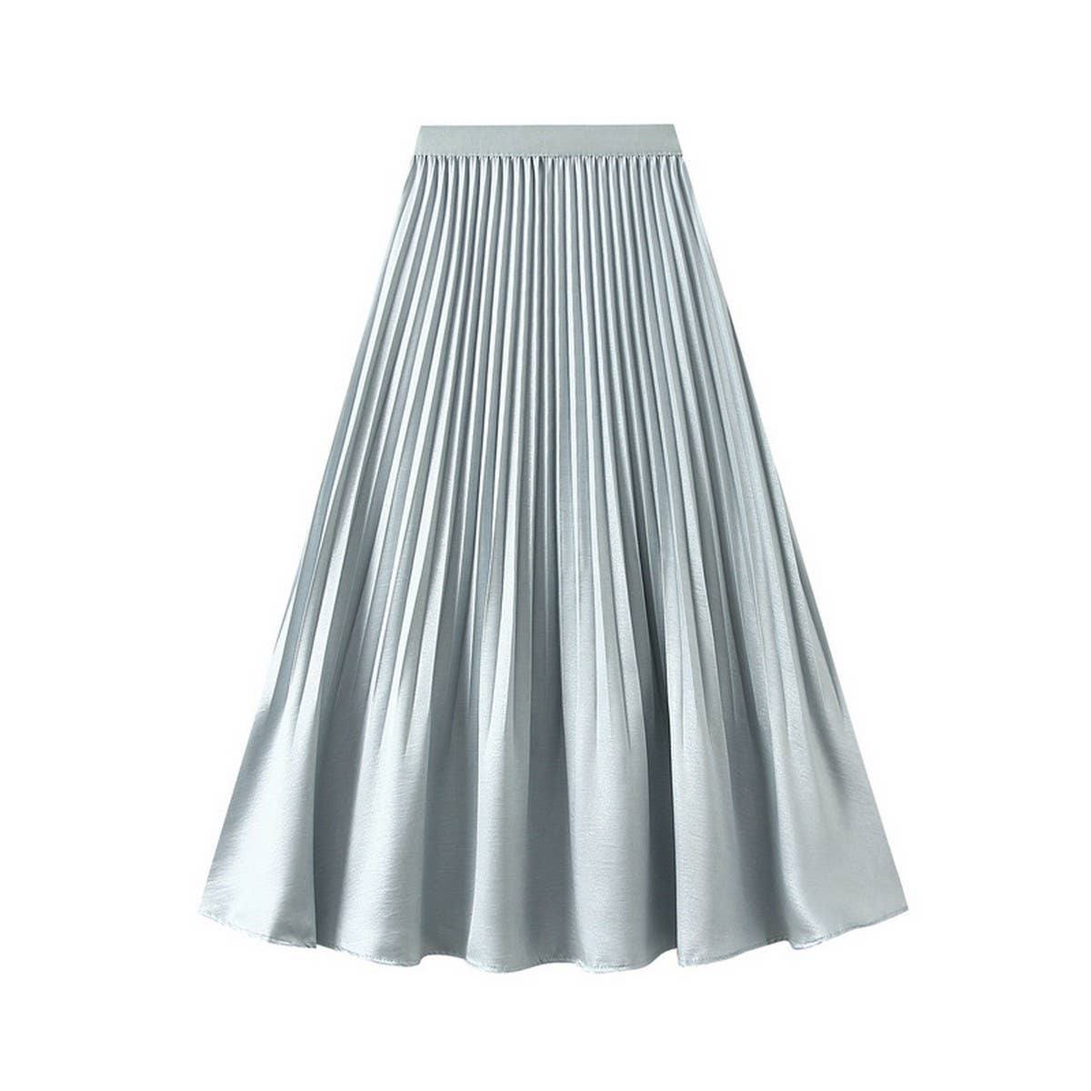 PLEATED HIGH WAIST MIDI SKIRT WITH FISHTAIL DESIGN_CWBMS0342