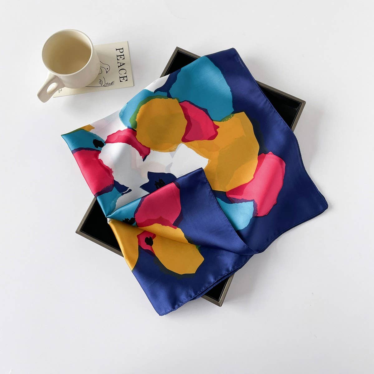 ELEGANT POLKA DOT SATIN SILK SCARF_CWASC0816