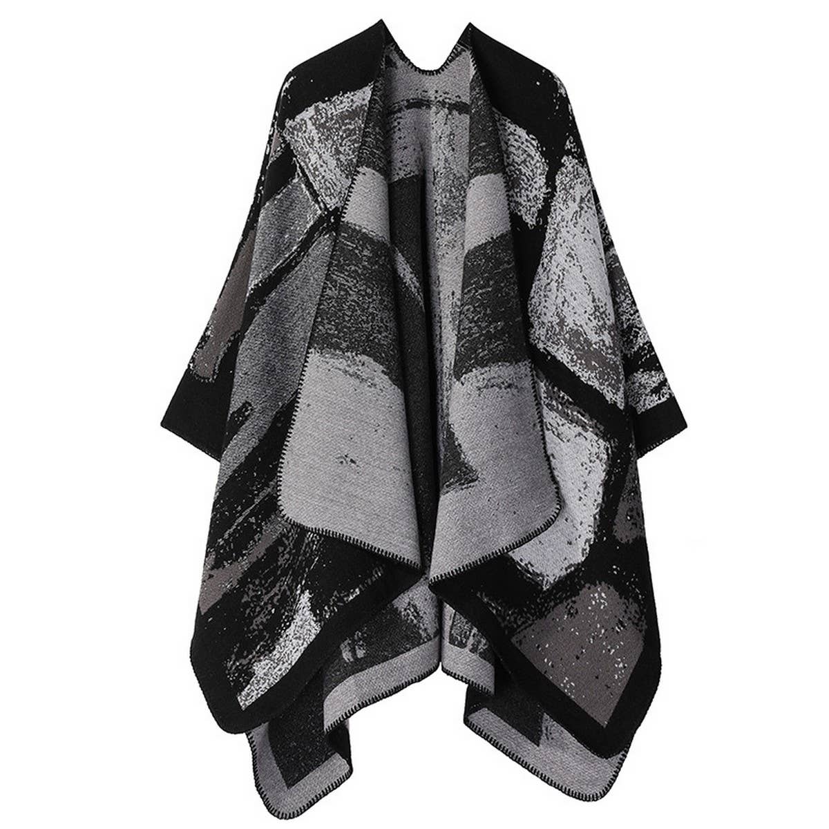 THICKENED CASHMERE SHAWL AND LONG CAPE_CWASC2139