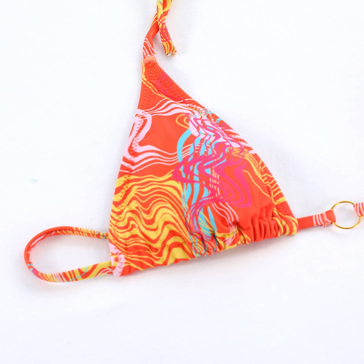 SEXY PRINTED BIKINI SET BACKLESS TIE SIDE SWIMSUIT_CWMW0242