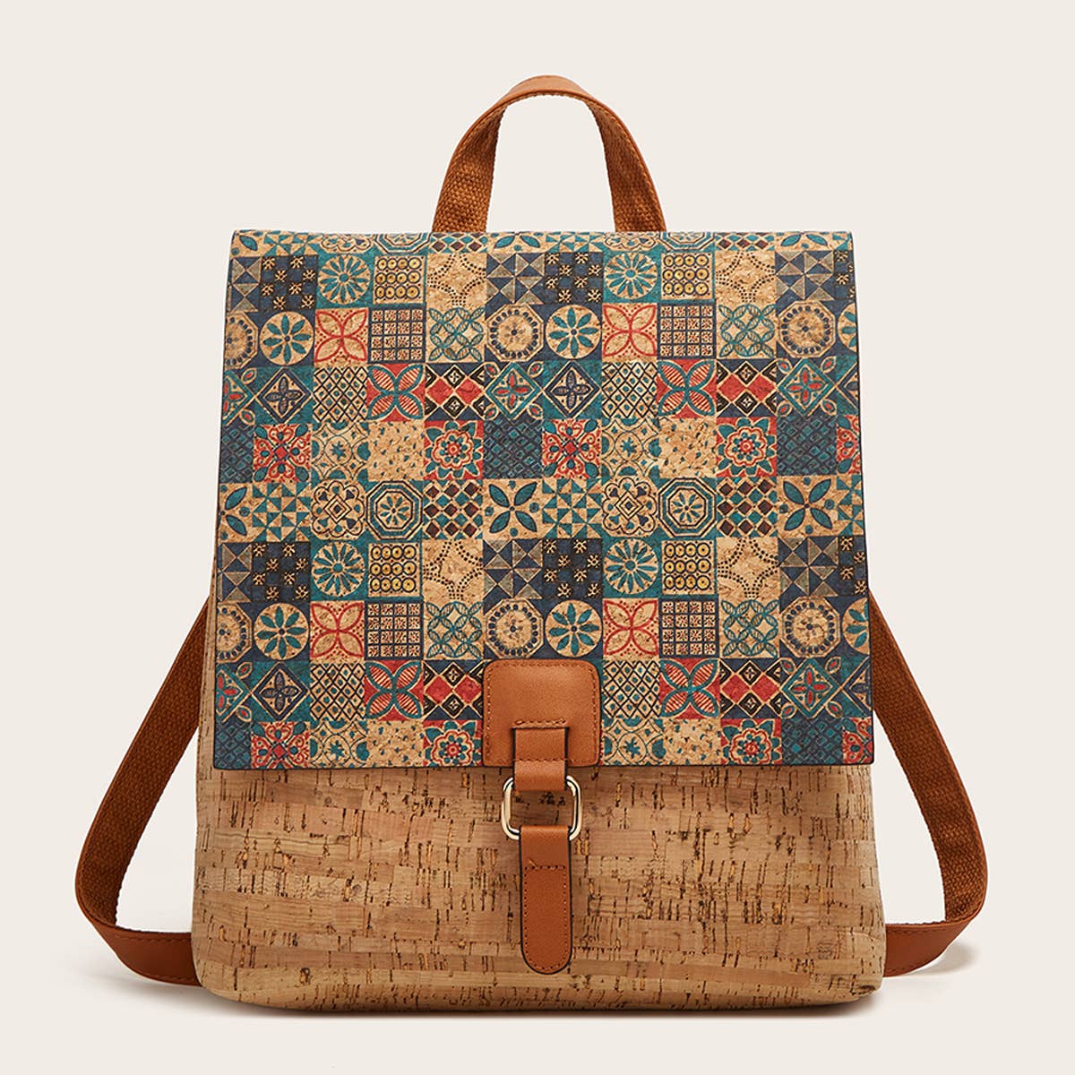 RETRO PRINT LARGE CAPACITY BACKPACK_CWAB2644