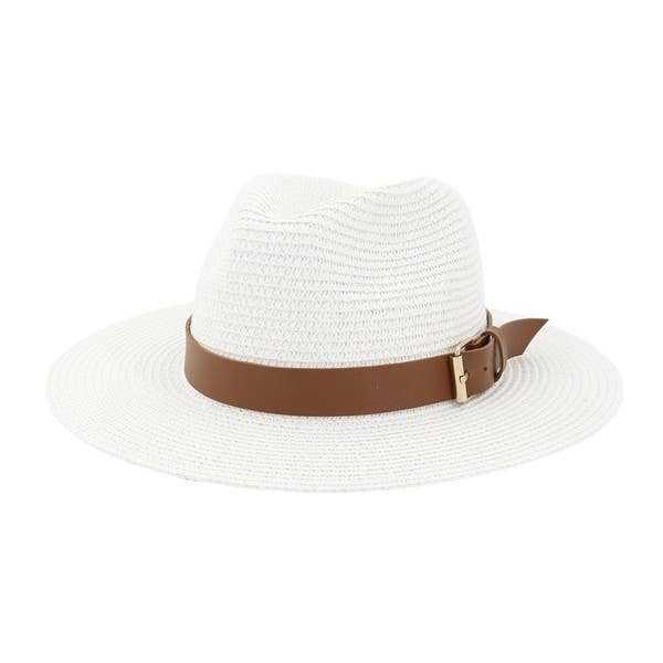 BEACH SUMMER CASUAL STRAW PANAMA HAT_CWAH059 B20223