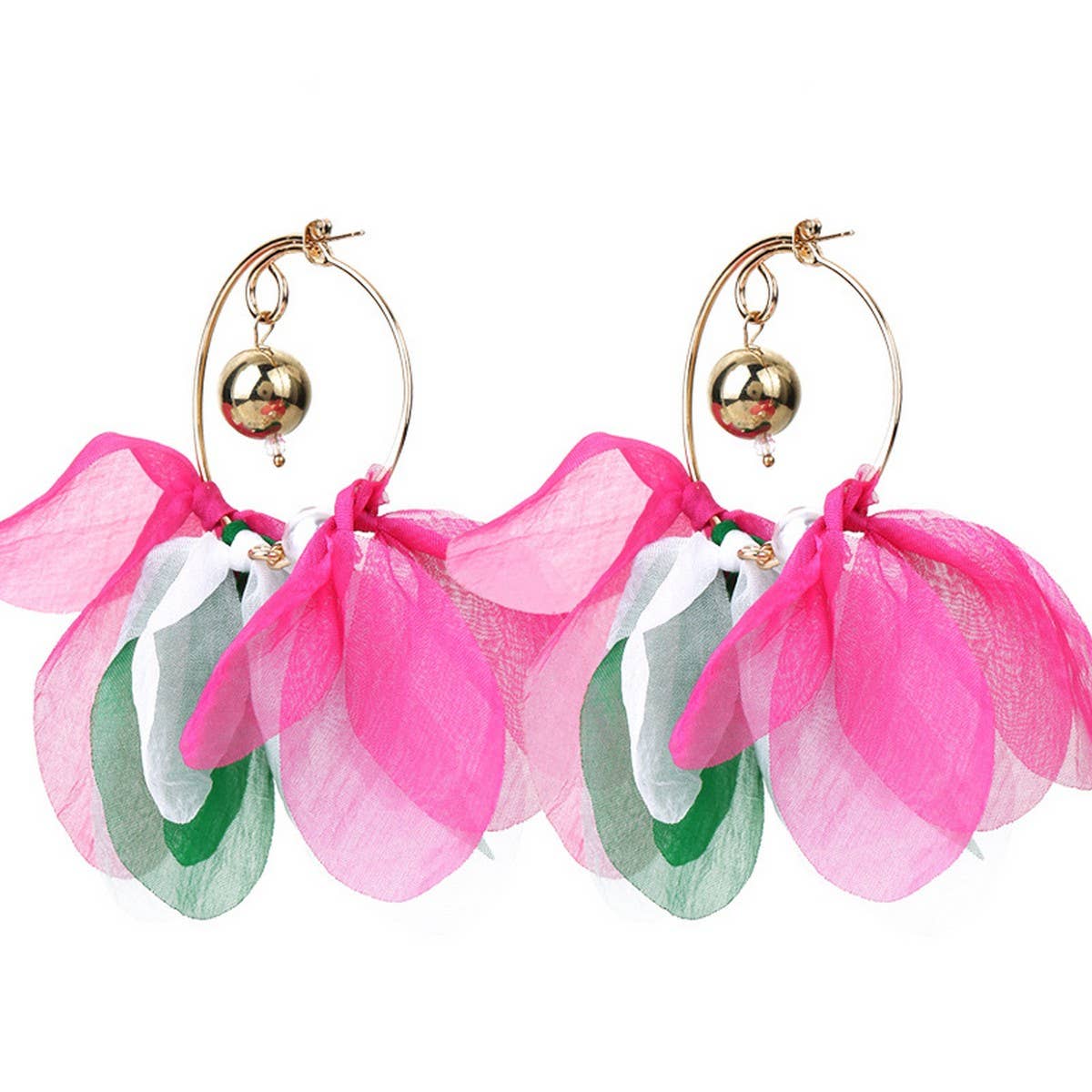 BOLD SOLID FABRIC HOOP EARRINGS ORIGINAL HANDMADE_CWMM6278